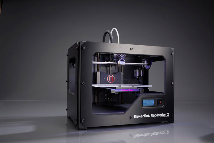 The MakerBot® Replicator™2 Desktop 3D Printer shown above.