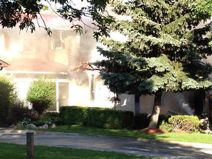 A home has been destroyed by fire on Houseman Cres. in Richmond Hill on June 18, 2013.