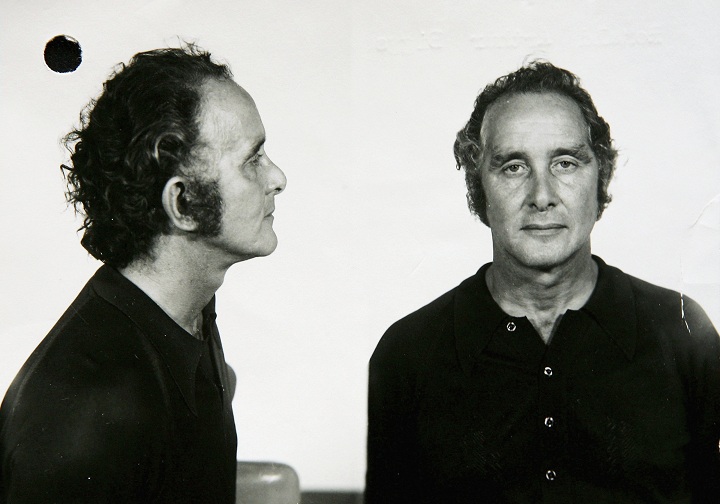 Police mug shots of Ronnie Biggs are seen on display at The National Archives on September 30, 2005 in London, England. 