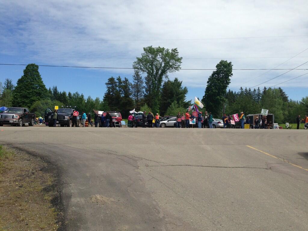 Police in New Brunswick arrested 12 people who were protesting against shale gas exploration in the Harcourt area, north of Moncton, on Friday. 
