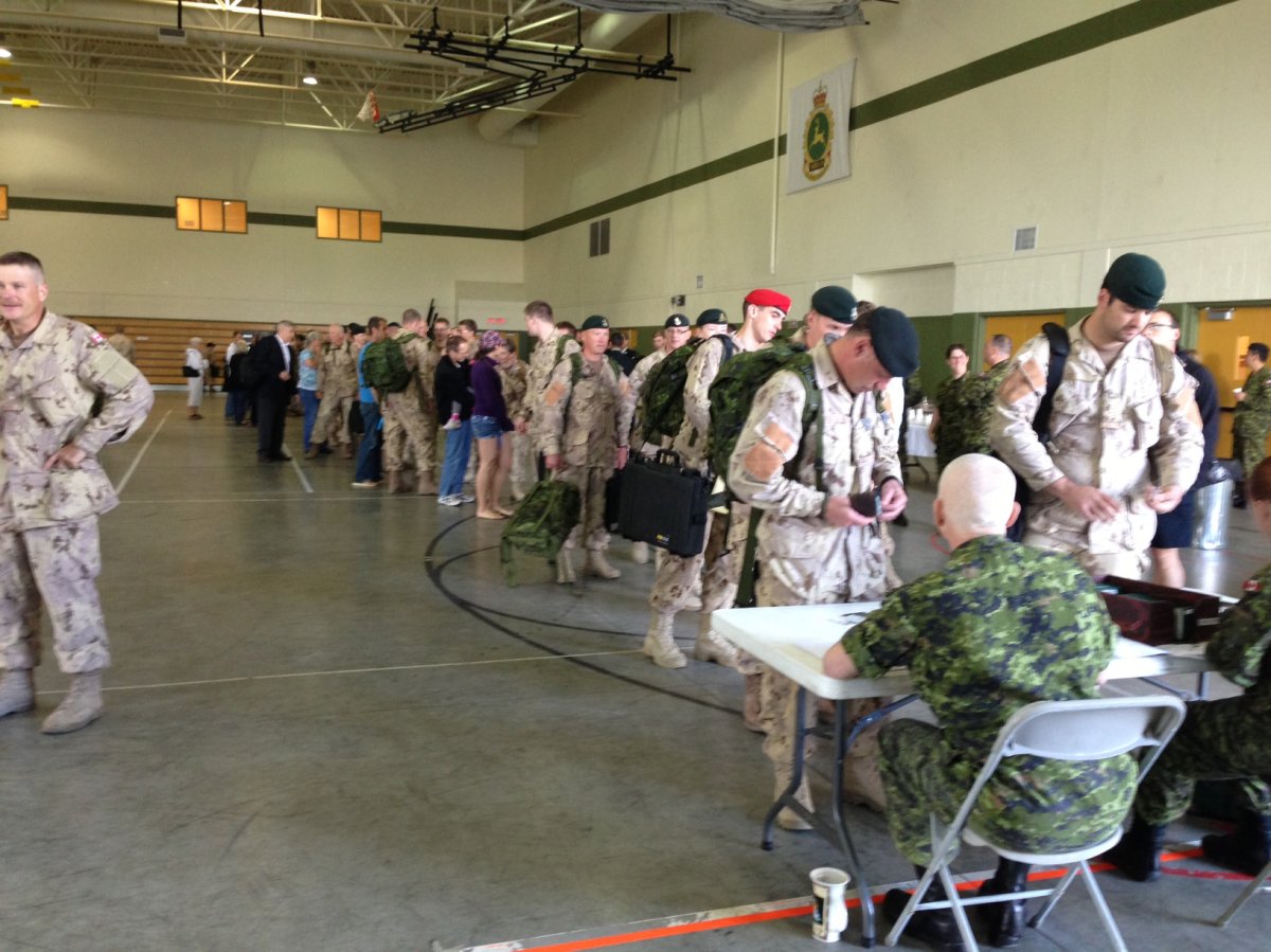 Soldiers prepare to leave CFB Shilo in Manitoba as their last deployment to Afghanistan started in June.