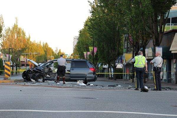 Four people taken to hospital after a two-car crash in Surrey - BC ...