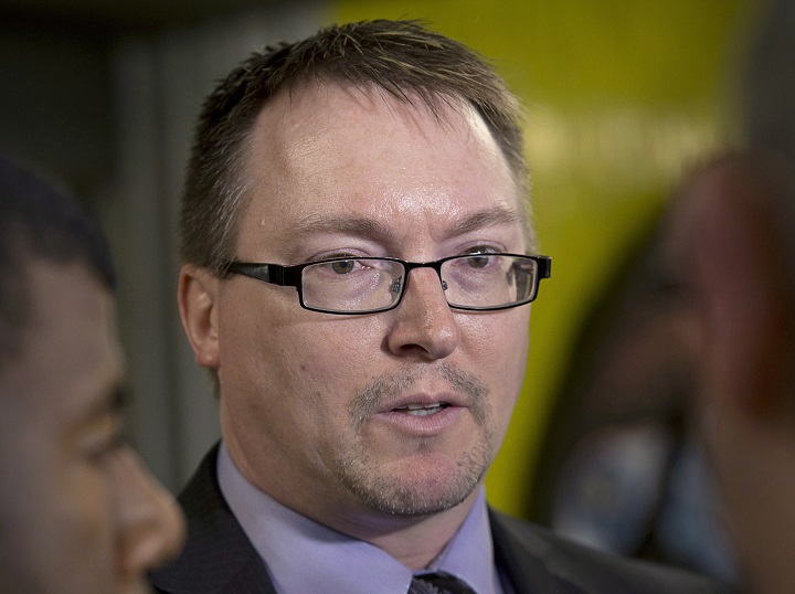 MLA Trevor Zinck talks with reporters outside Nova Scotia Supreme Court in Halifax on Monday, June 17, 2013. He was officially reported missing on April 4.