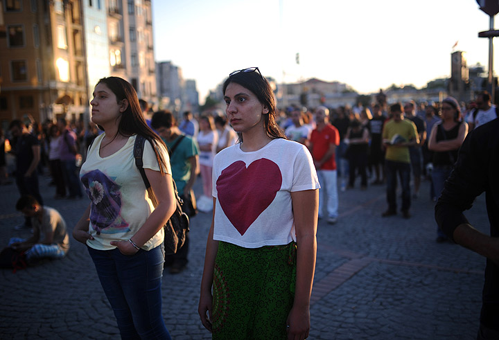 Barricade during Taksim Gezi Park protests, Istanbul, Turkey Stock Photo -  Alamy