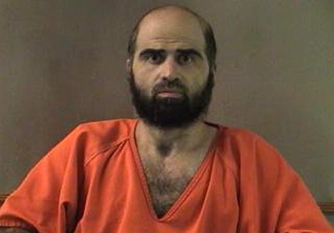 This undated file photo provided by the Bell County Sheriff's Department shows Nidal Hasan, the Army psychiatrist charged in the deadly 2009 Fort Hood shooting rampage that left 13 dead. 