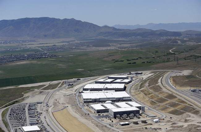 An aerial view of the NSA's Utah Data Center in Utah. Britain's Guardian newspaper says that the U.K.
government has been secretly gathering communications data through the NSA.