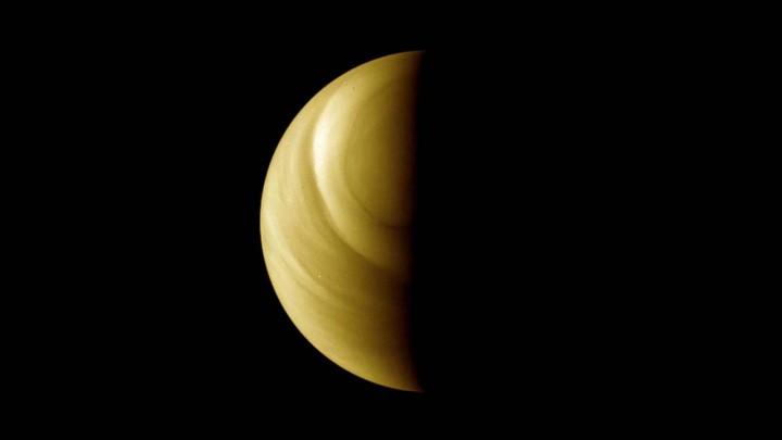 An image of Venus taken by the European Space Agency's Venus Express .