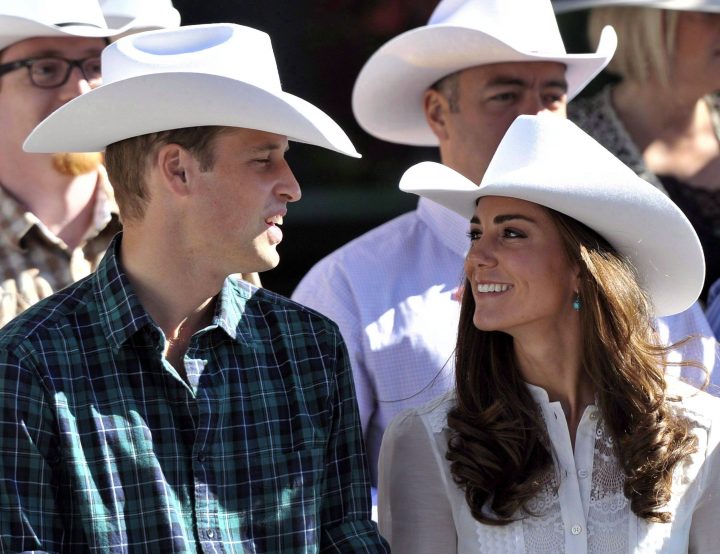 The Duke and Duchess of Cambridge watch the annual Calgary Stampede parade in Calgary Alta., on Friday, July 8, 2011.