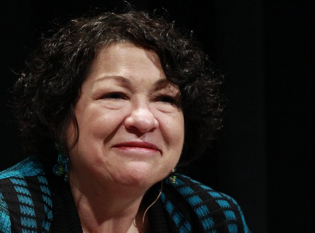 In this May 2, 2013 file photo, Supreme Court Justice Sonia Sotomayor is seen in Denver