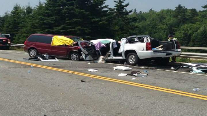 At least one person is dead after a head-on collision on Hwy 103 in Nova Scotia Saturday.