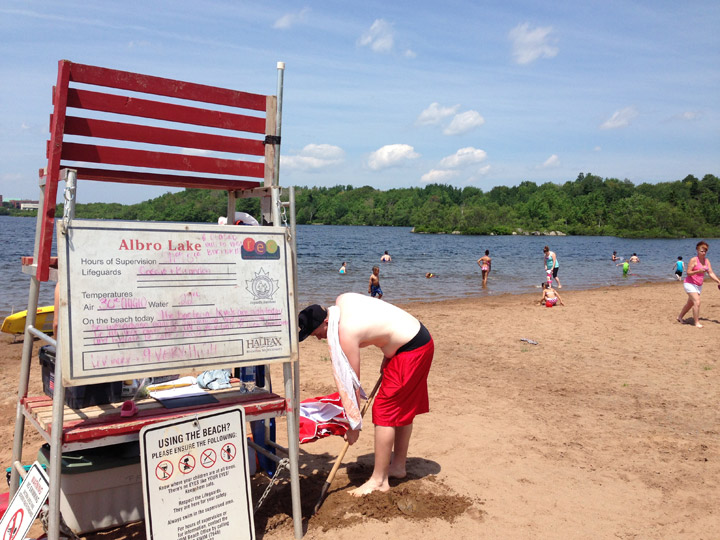 Albro Lake was one of three  swimming areas closed on Thursday, due to high levels of bacteria. 