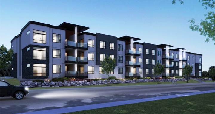 New entry-level condominiums in Saskatoon’s Evergreen neighbourhood under construction.