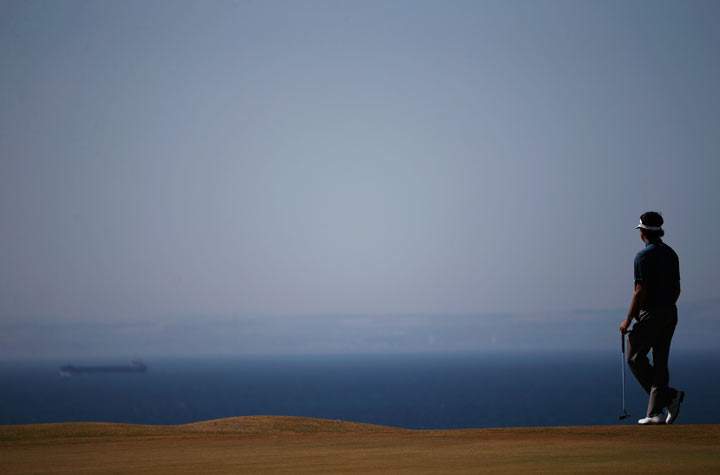 Bubba Watson of the United States looks on during the second round of the 142nd Open Championship at Muirfield on July 19, 2013 in Gullane, Scotland. (Photo credit: Rob Carr/Getty Images)