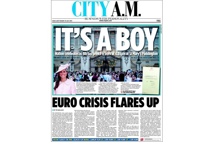 Gallery: British newspaper front pages morning after a prince is born - image