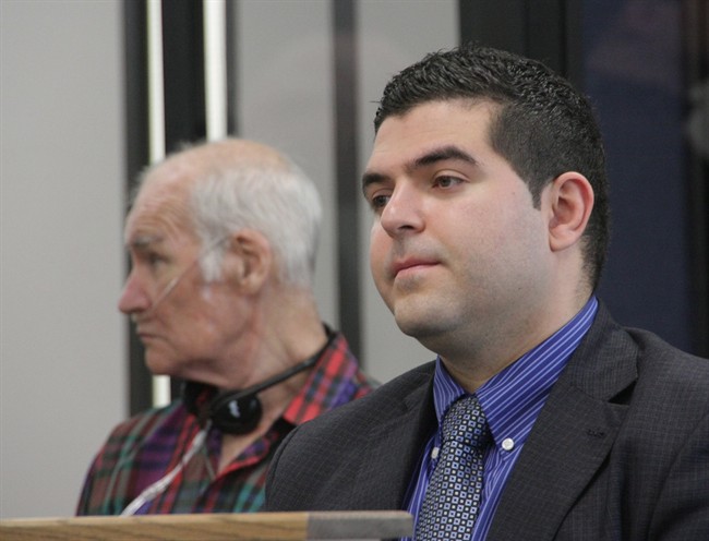 Levon Nazarian, 29, son of the owner of the ill-fated Algo Centre Mall, is seen before testifying at the inquiry into the tragedy in Elliot Lake, Ont., on Monday, June 15, 2013. 