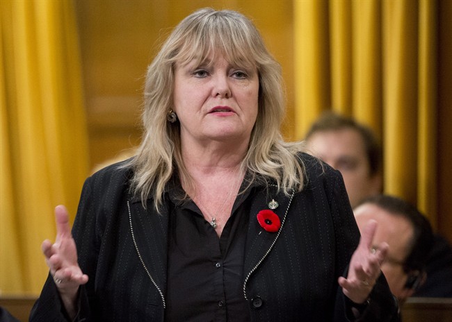 Conservative MP Kerry-Lynne Findlay rises during Question Period in the House of Commons in Ottawa, in a October 31, 2012 photo.