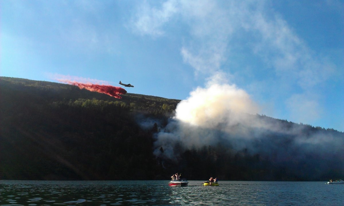 Gallery Firefighters back on scene of forest fire burning near Cultus
