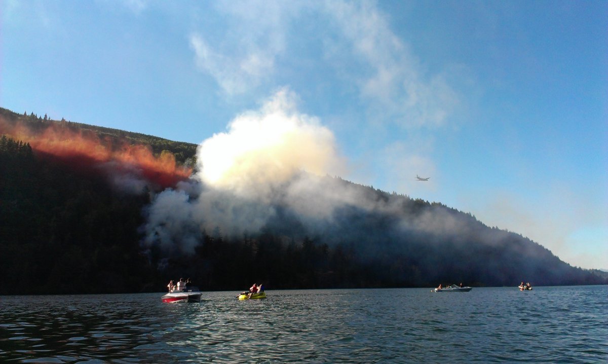 Gallery Firefighters back on scene of forest fire burning near Cultus