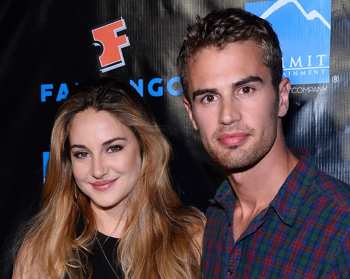 Shailene Woodley and Theo James attend Comic-Con to promote 'Divergent.'.