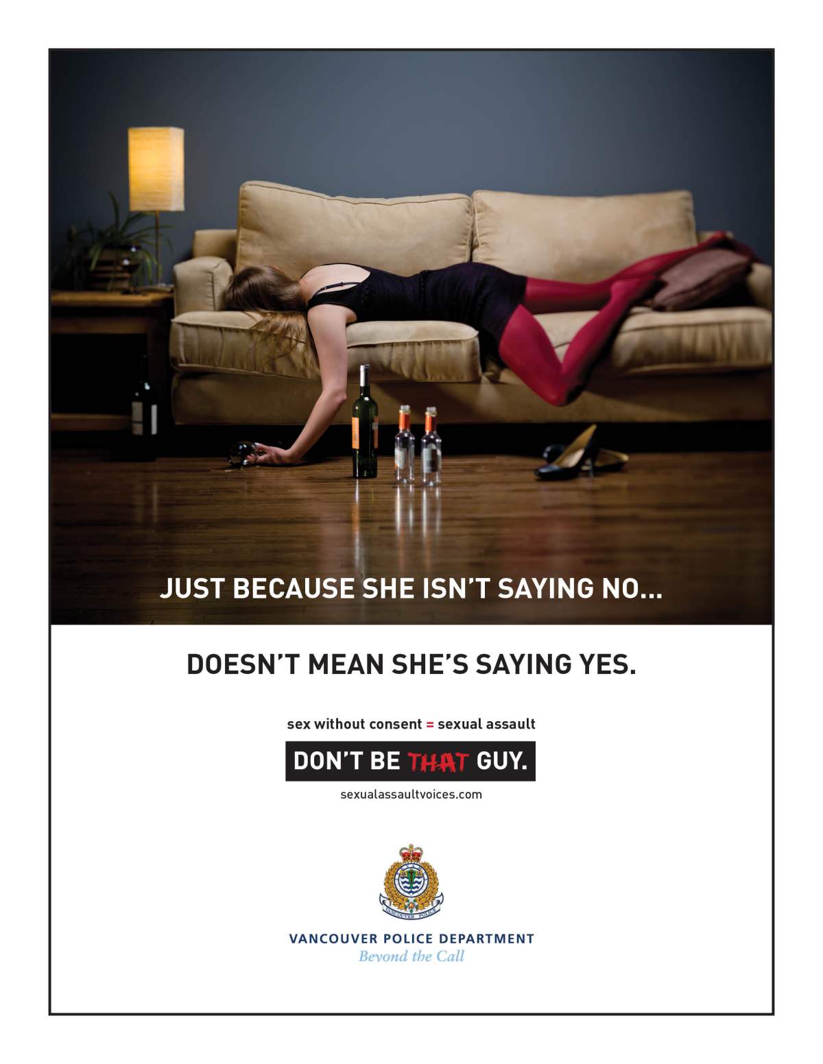 Don't Be That Guy campaign poster.