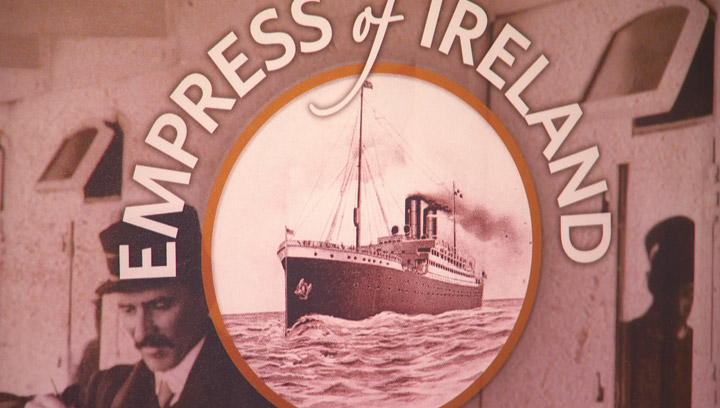 Western Development Museum presents display on the Empress of Ireland, the largest shipwreck in Canadian history.