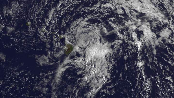 Tropical Storm Flossie as it approached Hawaii on Monday.