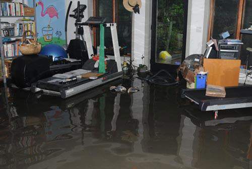 Toronto resident and author Franke James’ flooded basement at her home in mid-town Toronto.