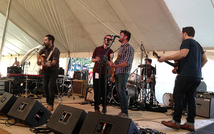 Odd Years performs on the island stage at Hillside Festival, July 26, 2013. (Photo credit: Heather Loney, Global News)