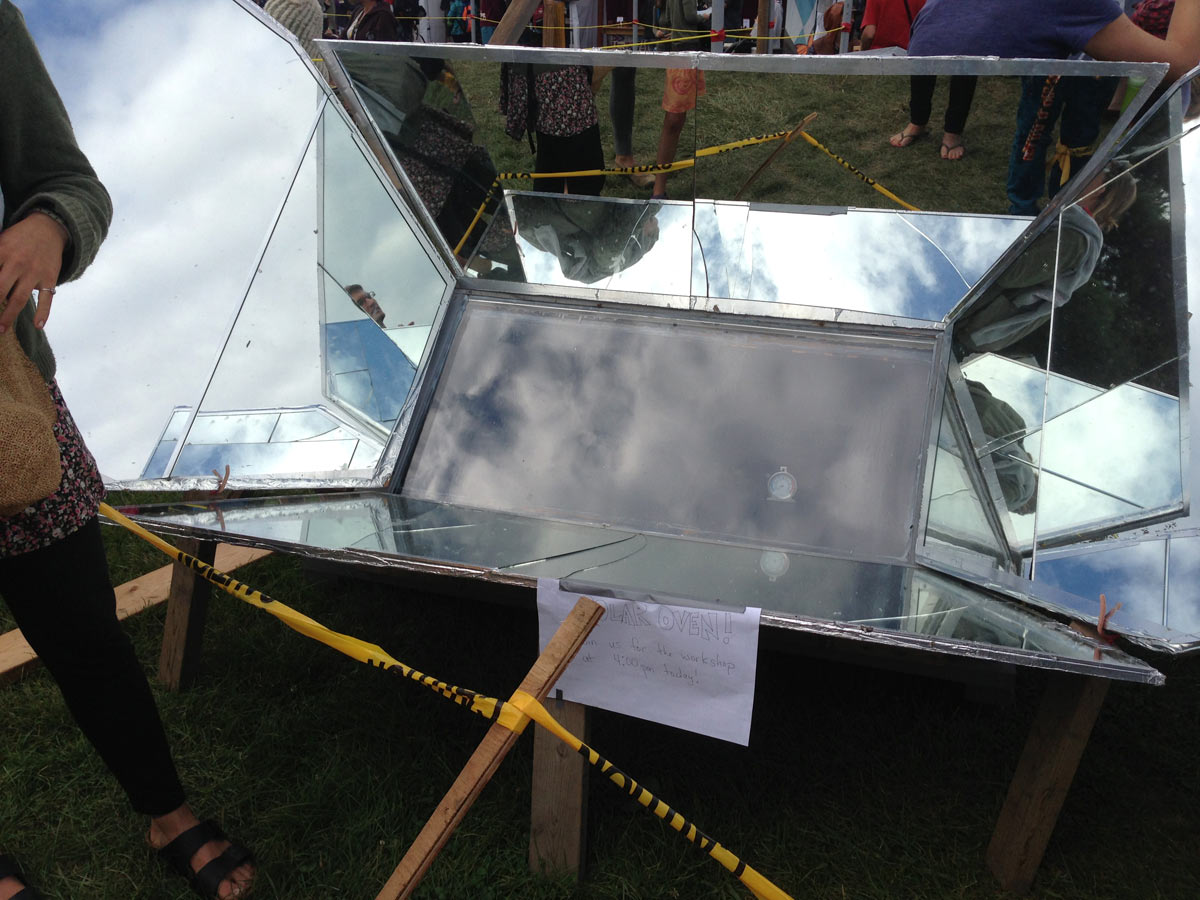A solar oven is pictured at Hillside Festival, July 28, 2013. (Photo credit: Heather Loney, Global News)