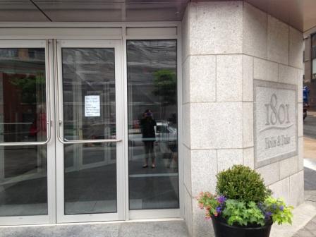 The building is normally bustling with activity but it came to a standstill Friday. (Photo: Julia Wong/Global News)