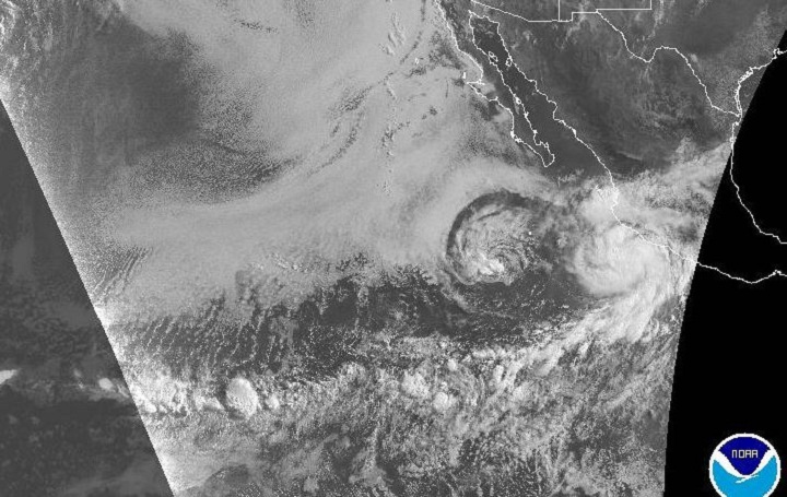 Hurricane Erick off the western coast of Mexico.