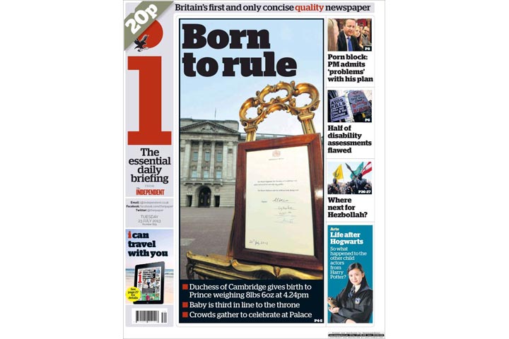 Gallery: British newspaper front pages morning after a prince is born - image