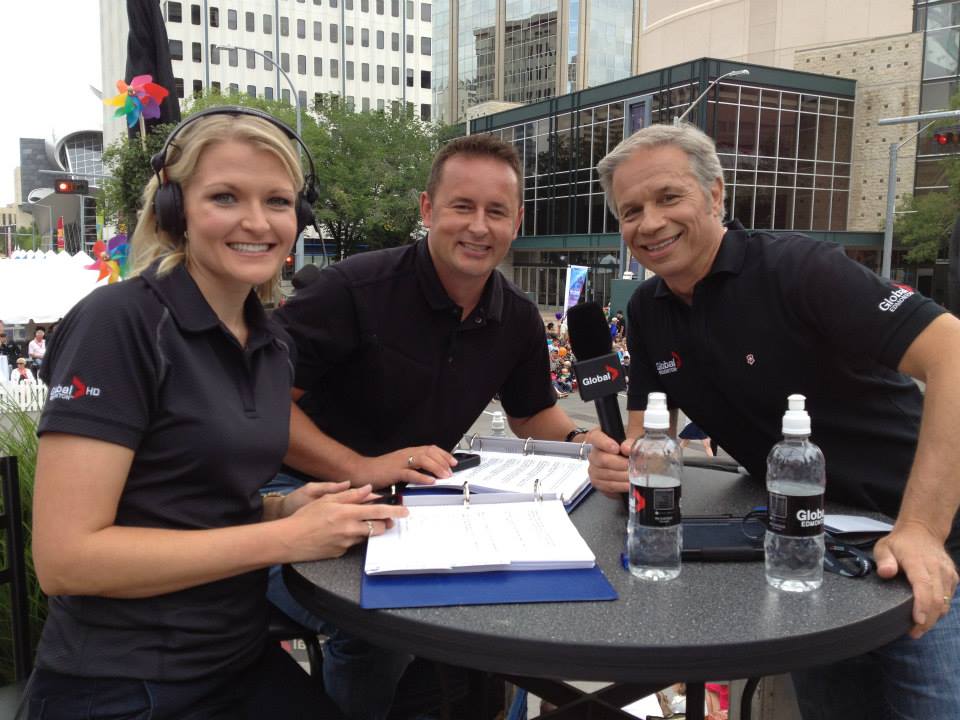 Nancy Carlson, Shane Jones and Mike Sobel host the K-Days parade.