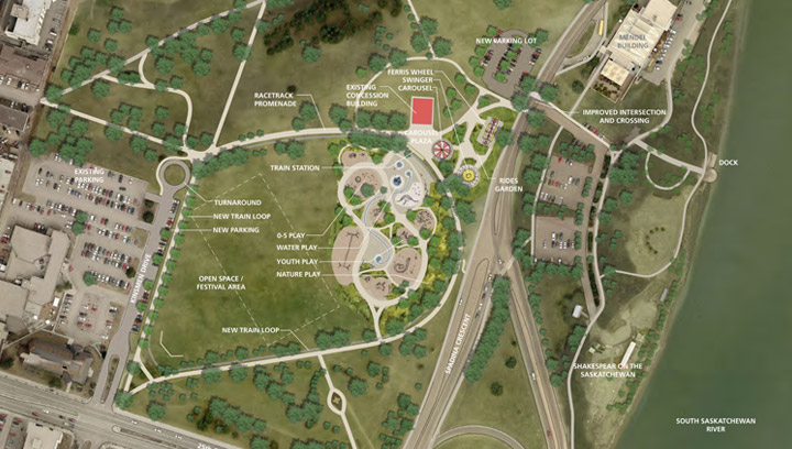 City of Saskatoon to re-tender phase one construction of Kinsmen Park after only bid comes in significantly over budget.