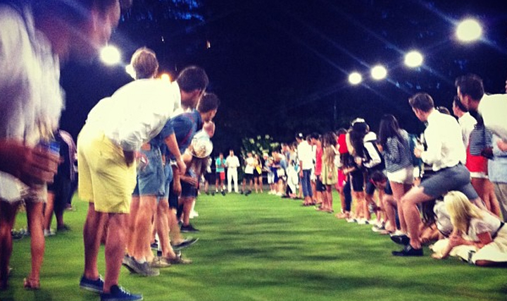 Lawn bowlers compete in the finale of Lawn Summer Nights in Vancouver. The event raised $250,000 for cystic fibrosis.  