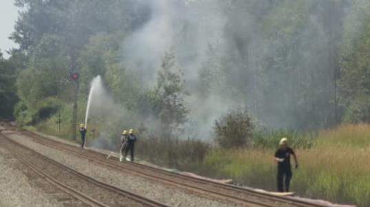 Multiple brush fires along tracks in Maple Ridge apparently caused by ...