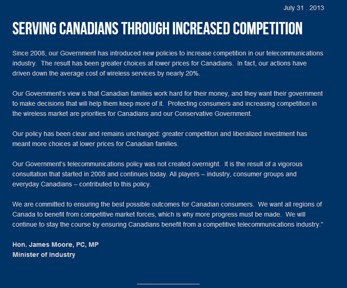 Feds will ‘stay course’ on controversial wireless plans - image