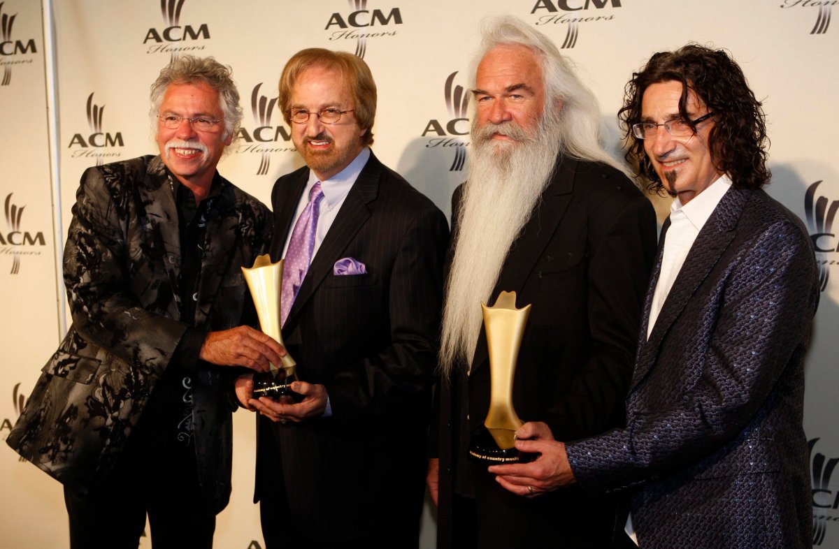 The Oak Ridge Boys holds their Pioneer Award at the Academy of Country Music Honors awards in Nashville, Tenn.