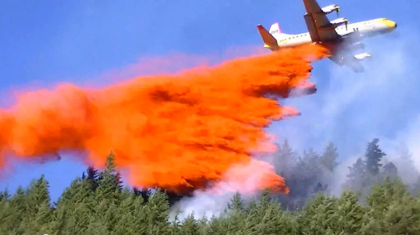 They became visible Sunday and that’s when air tankers started dropping retardant in the area, which is in the Skagit Valley along Silverton Creek.