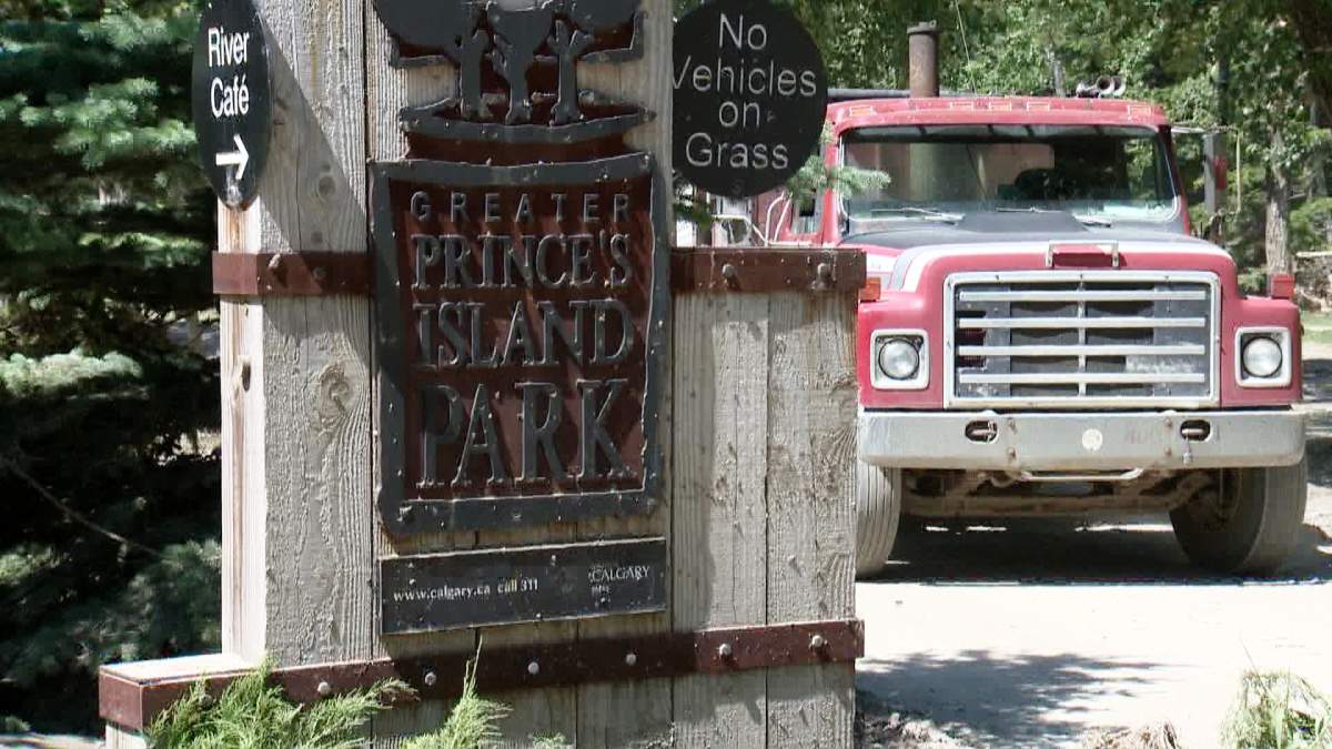 Flood aftermath at Prince's Island Park.