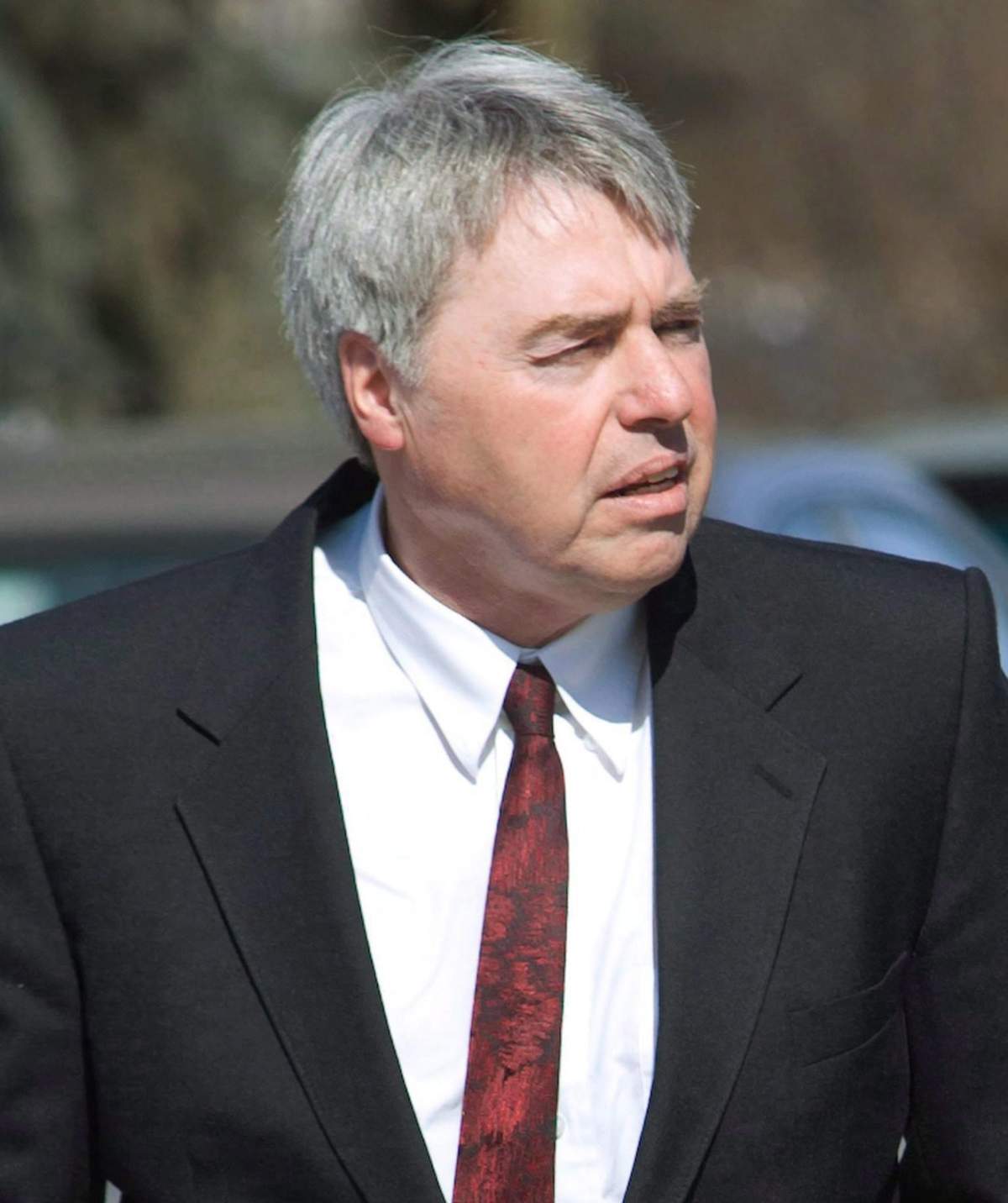 Robert Latimer arrives at the funeral of his mother in Wilkie, Sask., Thursday, March 27, 2008. 