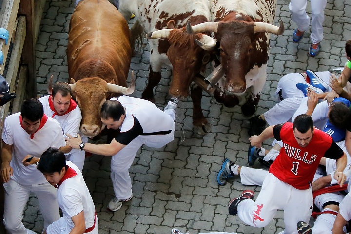 4 hurt, no one gored, in Pamplona’s running of the bulls - National ...