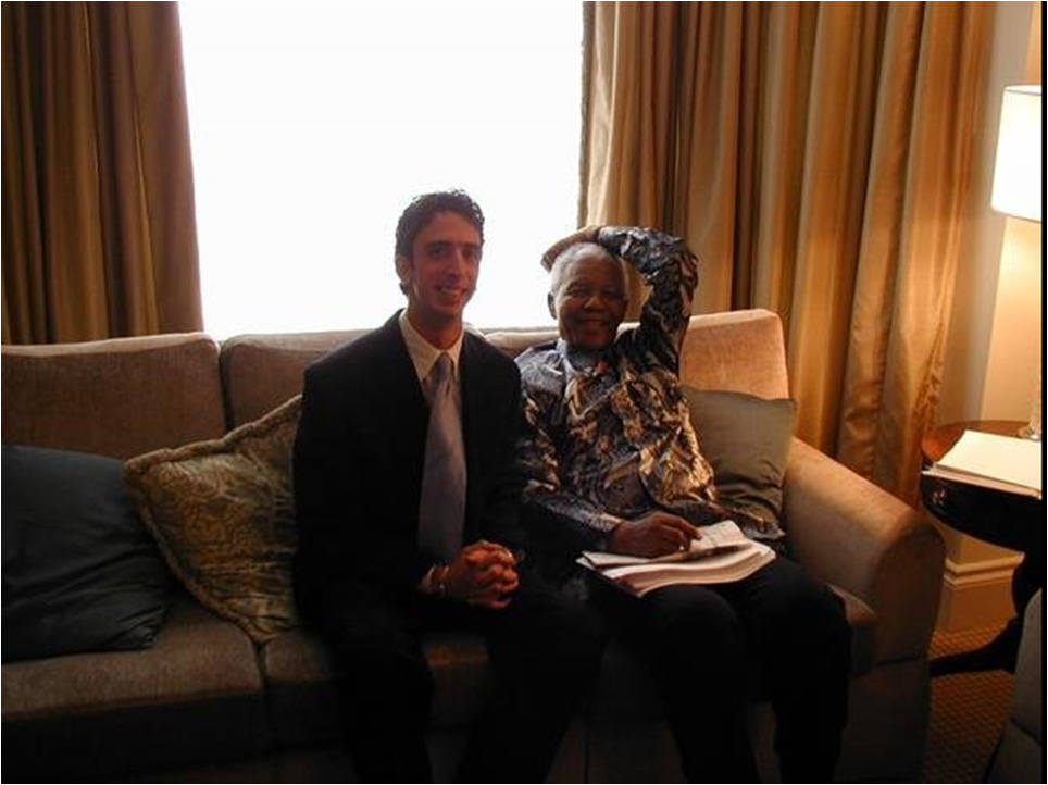 Global News director of digital, David Skok, meets former South African President, Nelson Mandela, while David was a journalism student at Ryerson University. November 16, 2001.