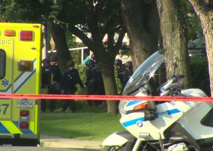 The man was taken into custody by a police tactical unit without incident.