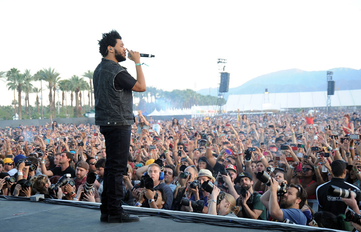 The Weeknd performs at Coachella in April 2012.