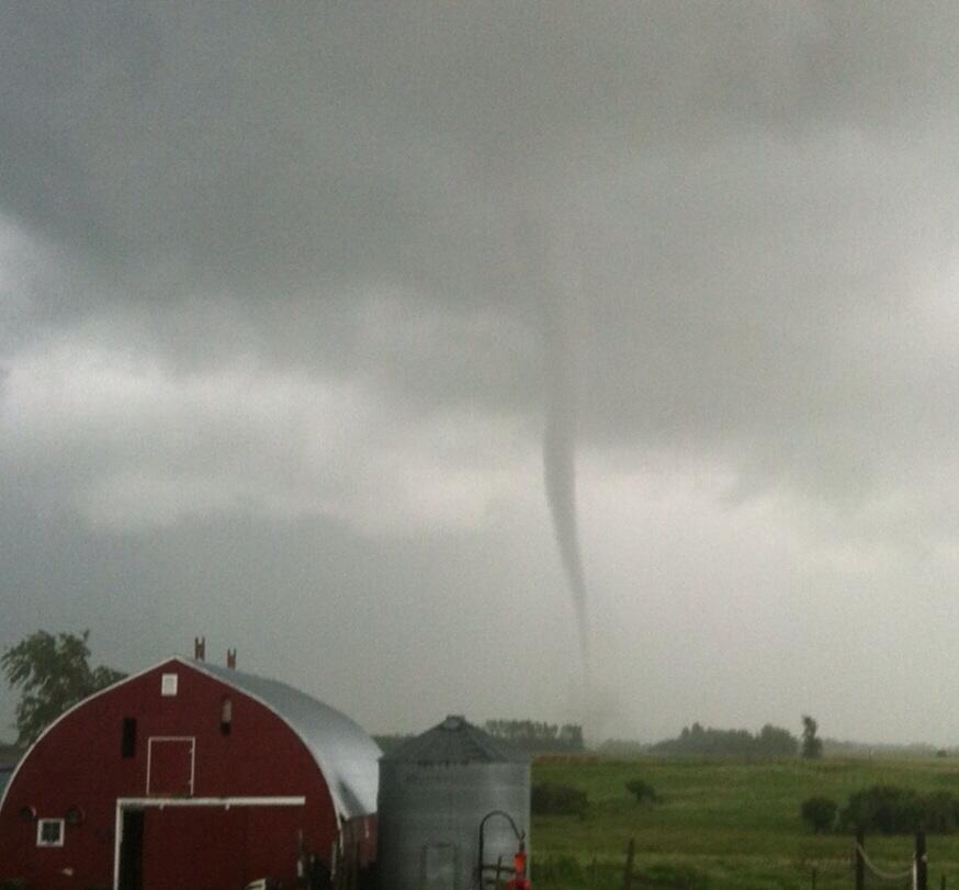 Environment Canada has confirmed a tornado touched down southeast of Kilarney, Man., on Sunday.
