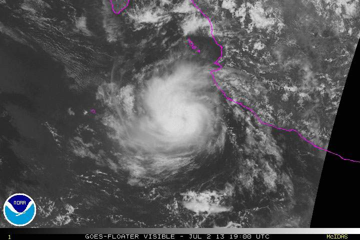 Tropical Storm Dalila strengthened to a Category 1 hurricane Tuesday, July 2.