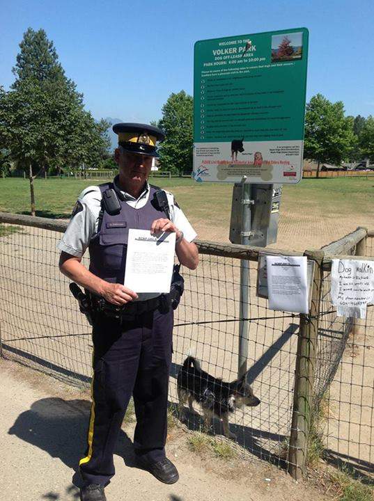 Ridge Meadows RCMP are wanting to advise dog owners of a potential hazard for dogs in Volker Park on 123 Avenue in Maple Ridge.