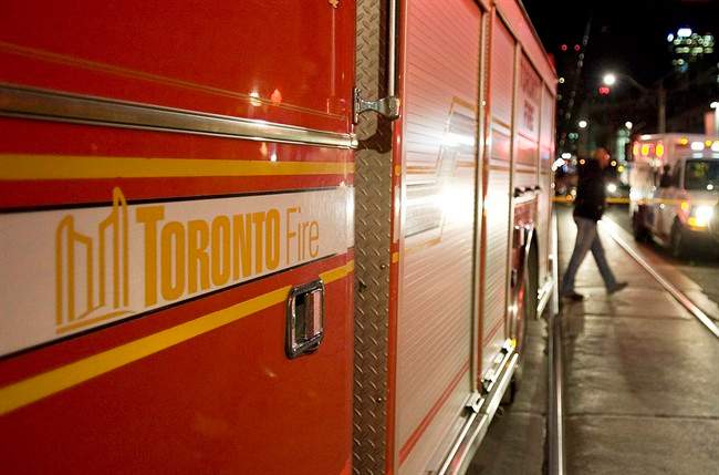 A Toronto fire tuck is shown April 21, 2011.