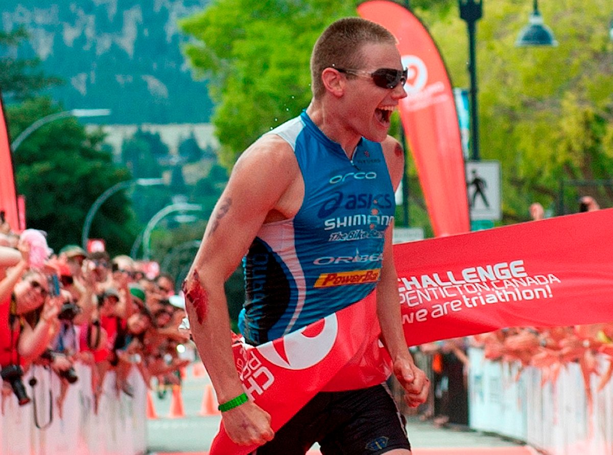 Jeff Symonds wins Challenge Penticton with a time of 8:29:57.
